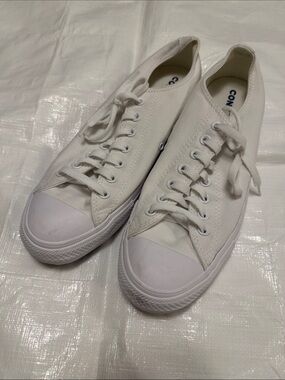 Converse White Low-Top Canvas Sneakers